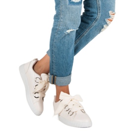 Super Me Bež tenisice na vezanje 2