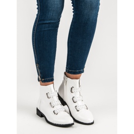 Bestelle Bijele gležnjače s patentnim zatvaračem bijela 2