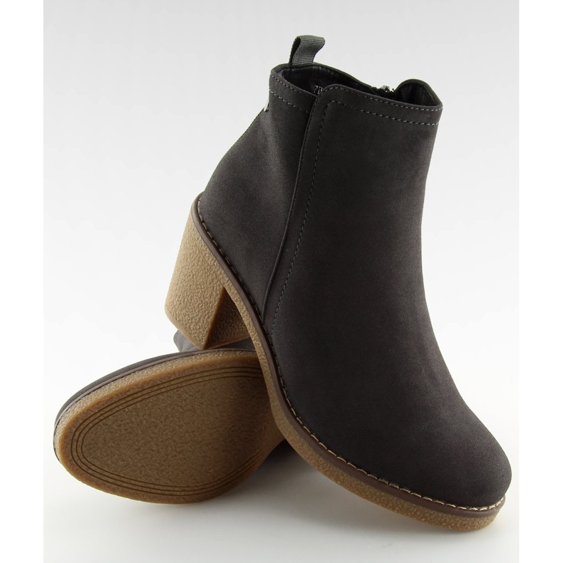 Sive čizme s visokim potpeticama 7B670 Siva 1