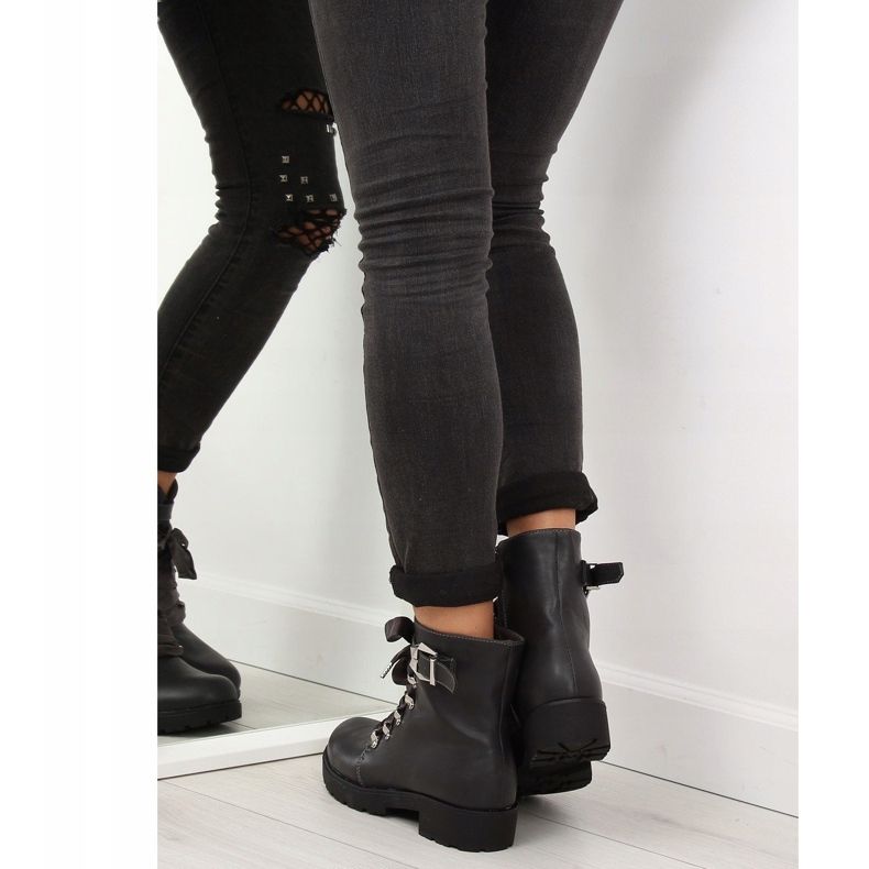 Sive čizme s vrpcom sive boje FC-H125 Siva 1