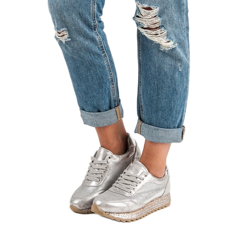 Bestelle Vezane tenisice espadrile siva 1