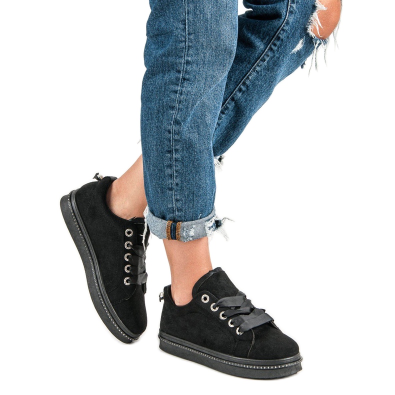 Modne tenisice od antilopa crna 1