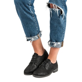 Udobne vezane cipele crna 1