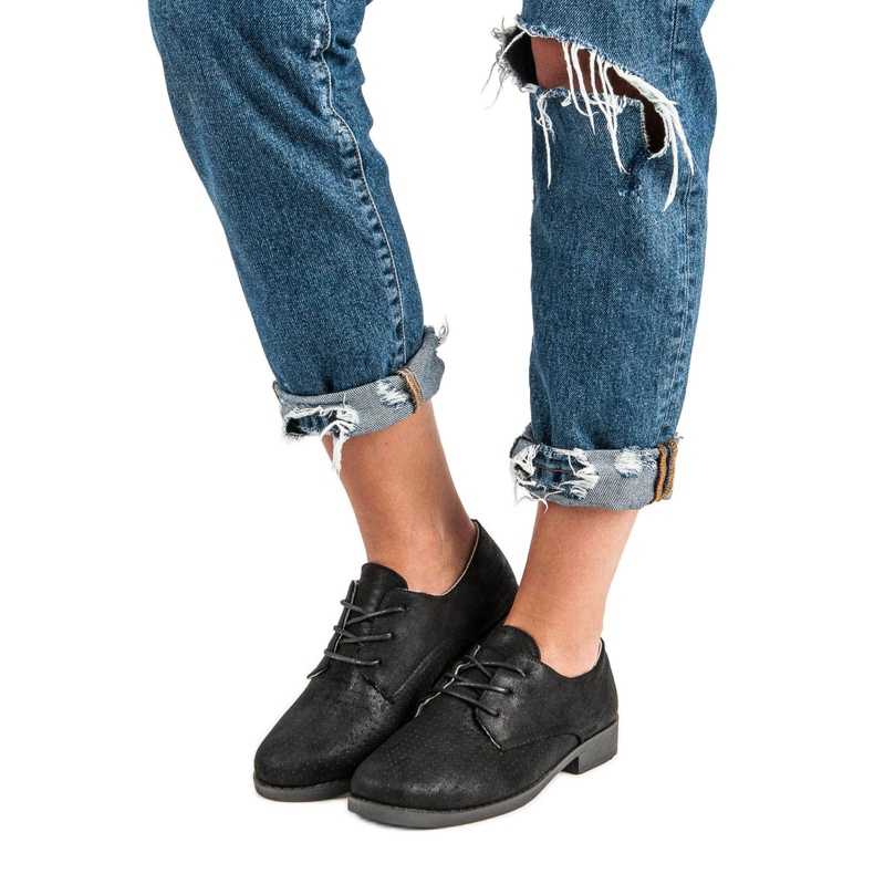 Udobne vezane cipele crna 1