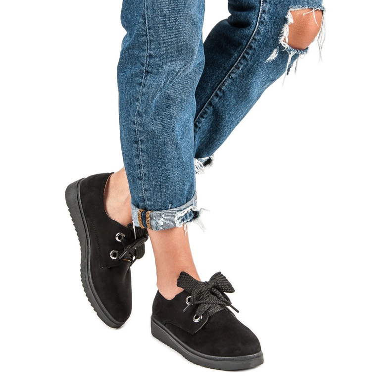 Tenisice na vezicu od antilopa crna 1