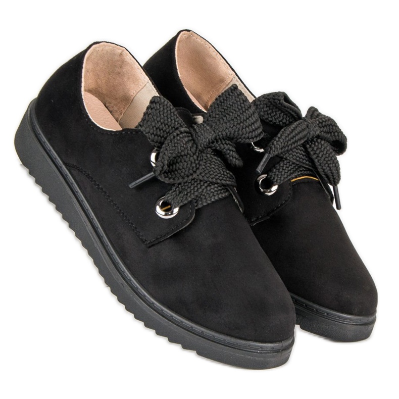 Tenisice na vezicu od antilopa crno 2