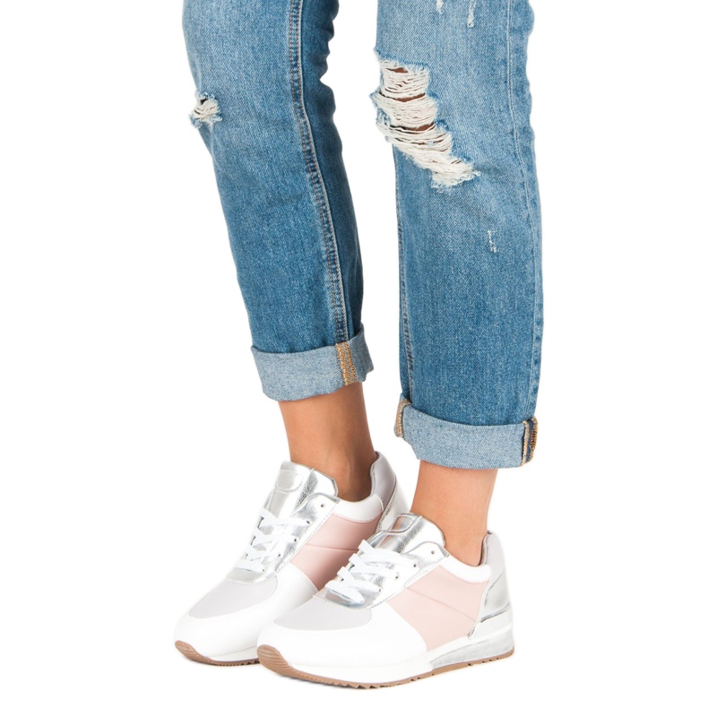 Betler Pastelne sportske cipele bijela siva ružičasta 1