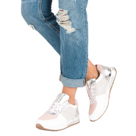 Betler Pastelne sportske cipele bijela siva ružičasta 2