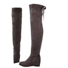 Siva Preko čizama klinaste potpetice 168-139 Siva 1