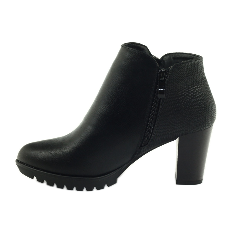 M.Daszyński Čizme na stupu crne 1708 crna 2