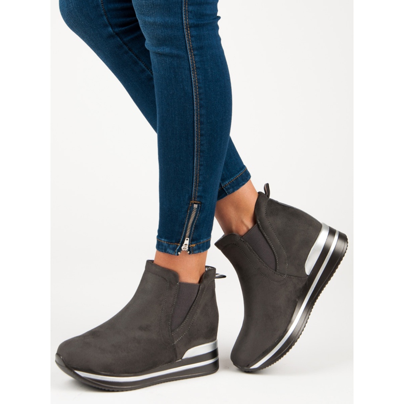 Bestelle Jodhpur čizme na platformi siva 2