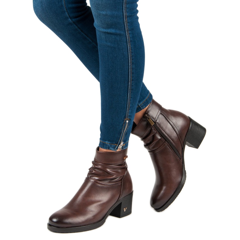 VINCEZA smeđe ženske čizme smeđa 2