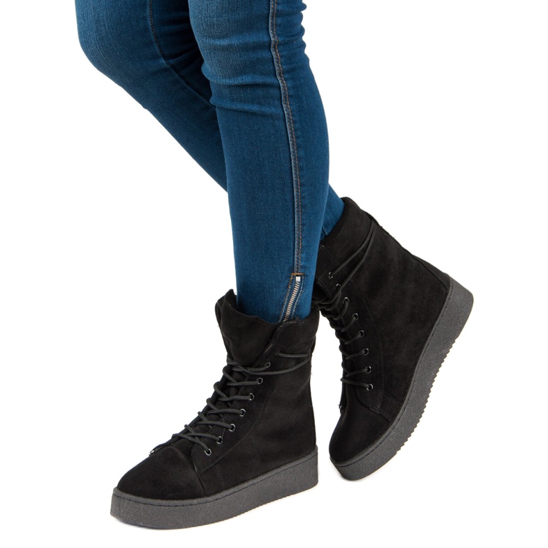 Bello Star Zimske čizme od antilopa crno 2