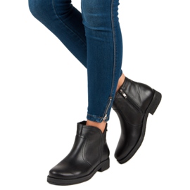 Niske čizme na VINCEZA patentnom zatvaraču crno 2