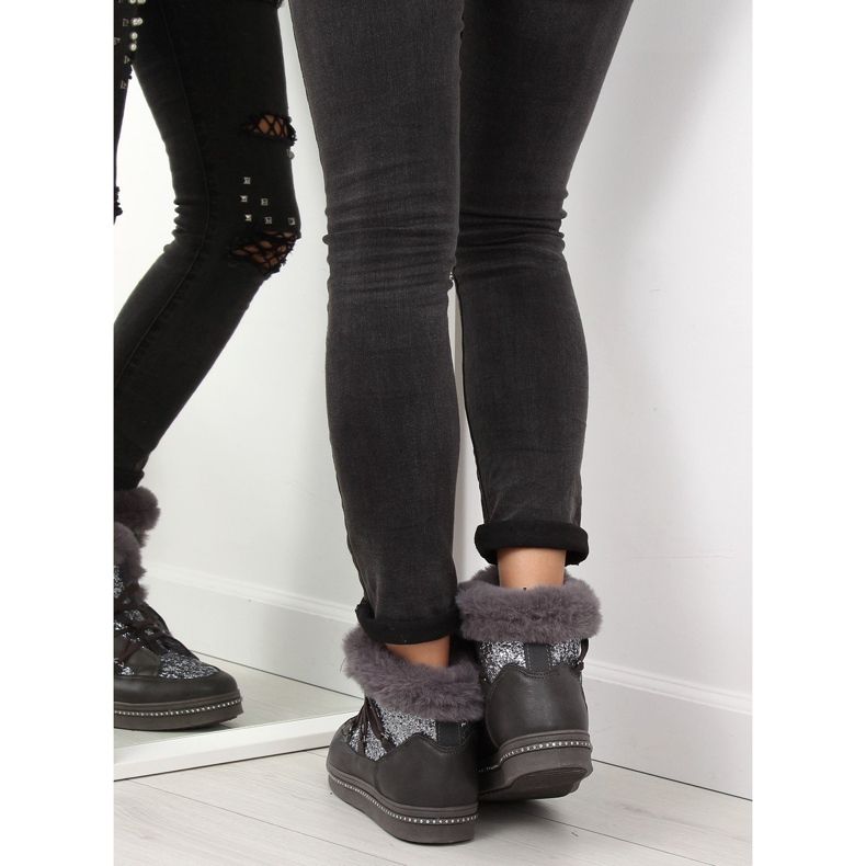 AX05 čizme za snijeg sa sivim mjesecom siva 1