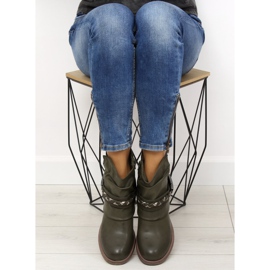 Zelene ženske čizme 815-PA DK.GREEN zelena 1