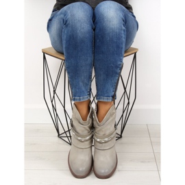 Siva Ženske sive čizme 815-PA Siva 1