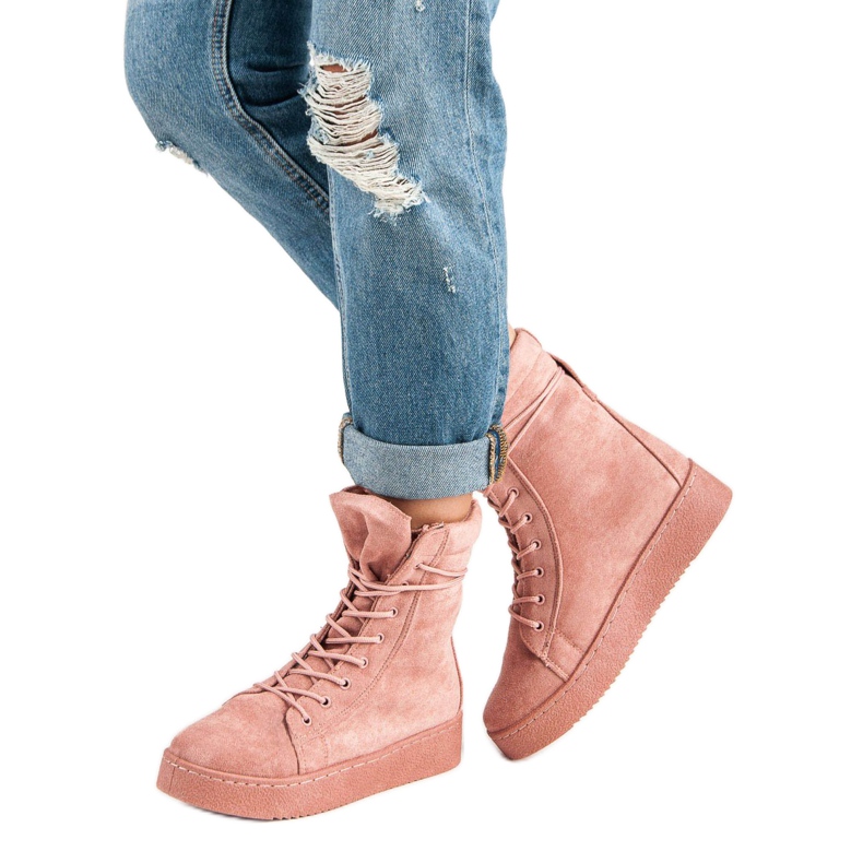 Bello Star Zimske čizme od antilopa ružičasta 2