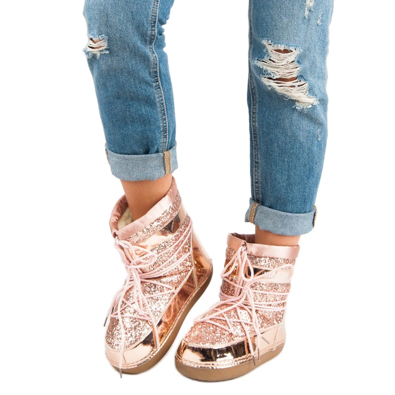 Modne ružičaste čizme za snijeg ružičasta 1