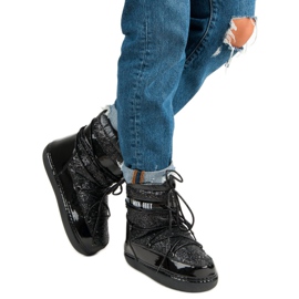 Modne crne čizme za snijeg crna 2