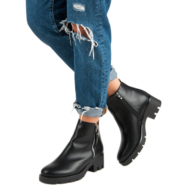 Seastar Udobne crne čizme crna 2