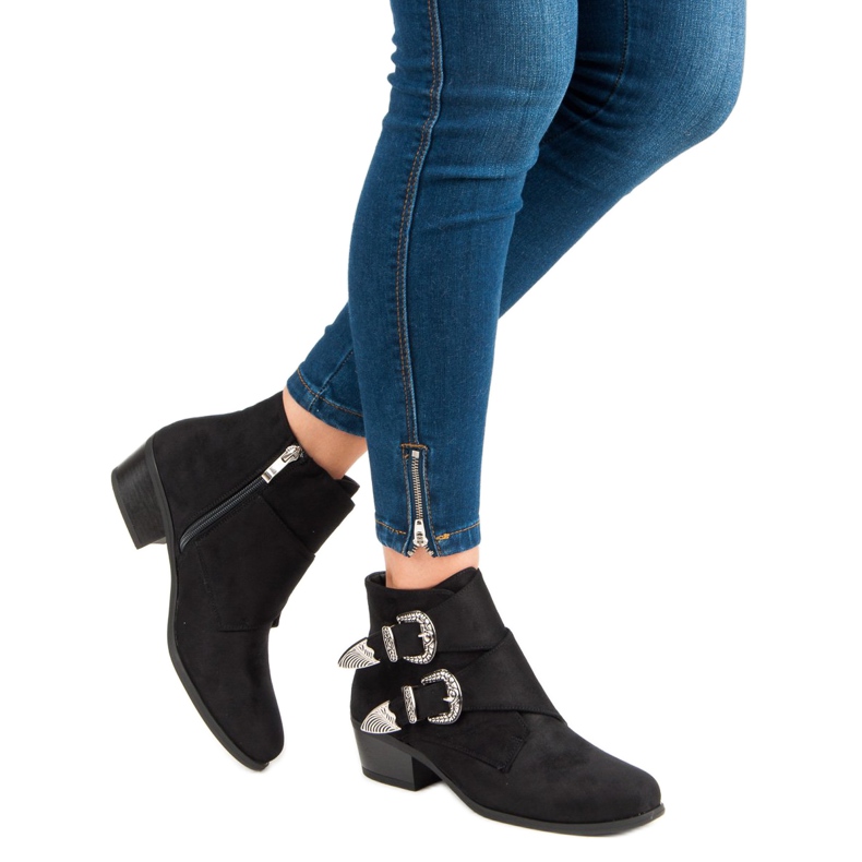 Seastar Ležerne crne gležnjače crno 2