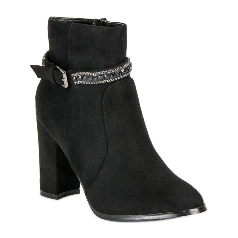 Vinceza Čizme na visoku petu od antilopa iz VINCEZE crno 2