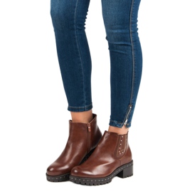 Anesia Paris Jodhpur čizme s visokim potpeticama crna smeđa 2