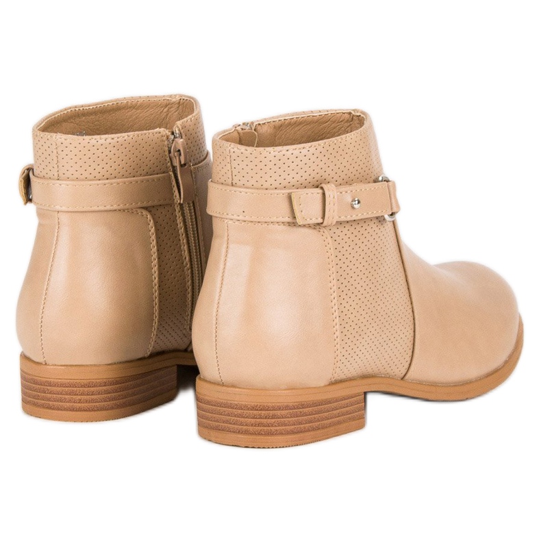 Abloom Bež gležnjače s patentnim zatvaračem crna smeđa 1