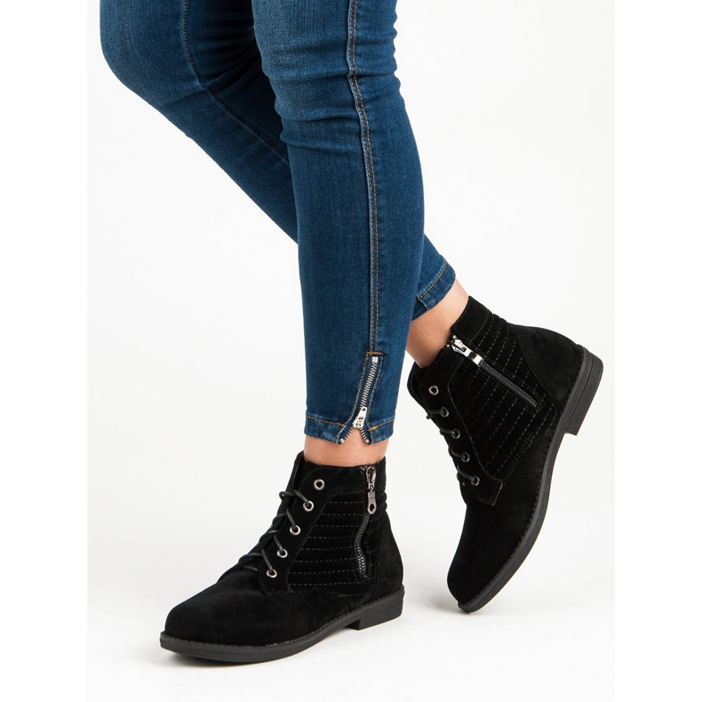 Crne čizme na patentni zatvarač crno 1