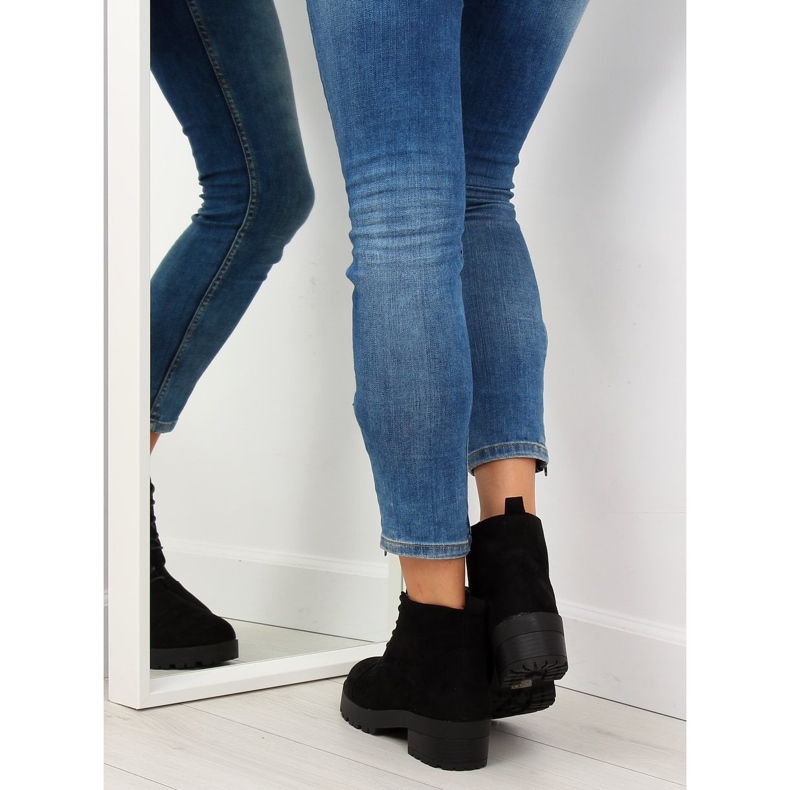 Čizme na vezanje crne 2017-4 crne crno 2