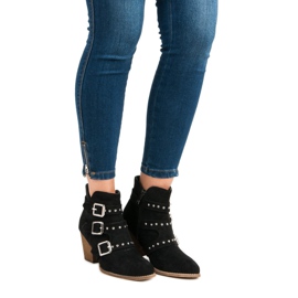 Ležerne gležnjače s visokim potpeticama crno 1