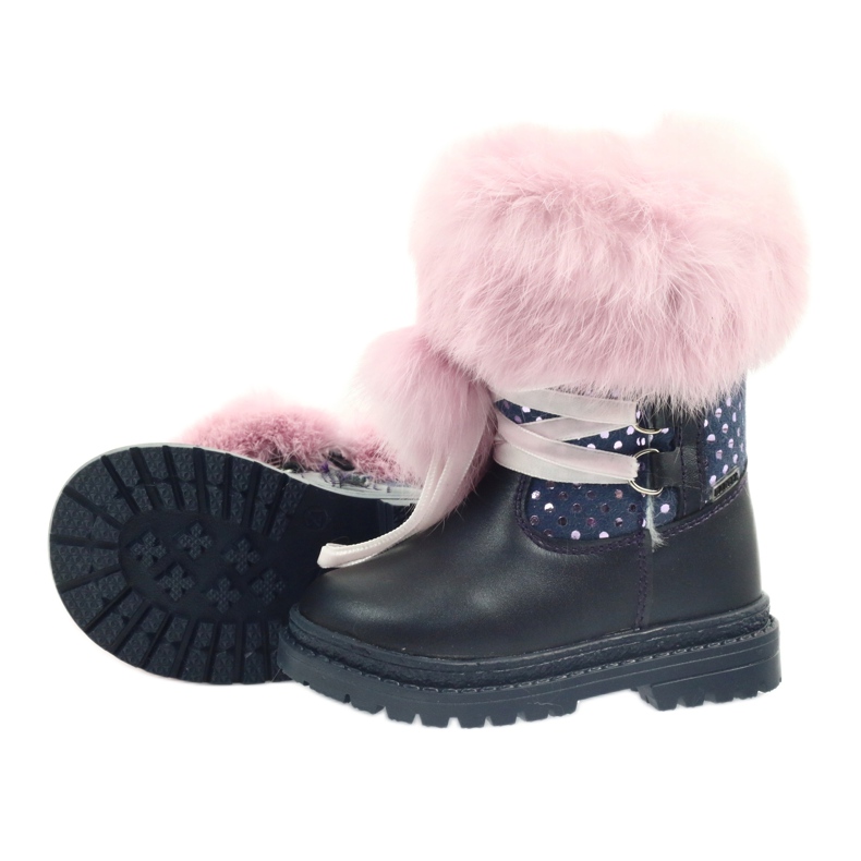 Bartek Kožne čizme za djevojčice s krznom 216390-013 plava 4