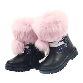 Bartek Kožne čizme za djevojčice s krznom 216390-013 plava 3