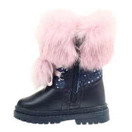 Bartek Kožne čizme za djevojčice s krznom 216390-013 plava 2