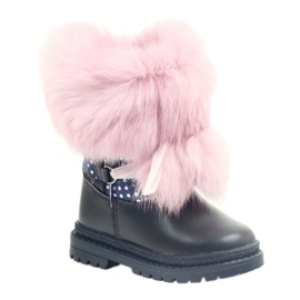 Bartek Kožne čizme za djevojčice s krznom 216390-013 plava 1