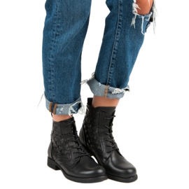 Forever Folie Ležerne vezane gležnjače crna 1