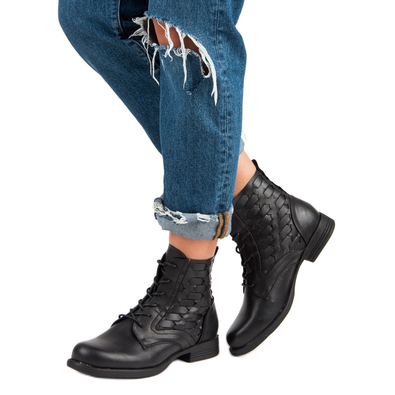 Forever Folie Ležerne vezane gležnjače crna 2