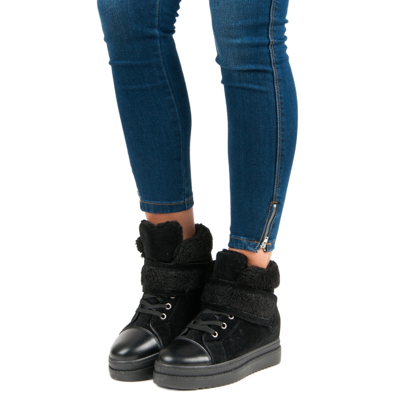 Tople čizme u crnoj boji crna 1