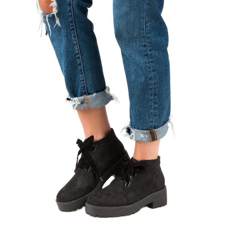 Anesia Paris Modne čizme od antilopa crno 1