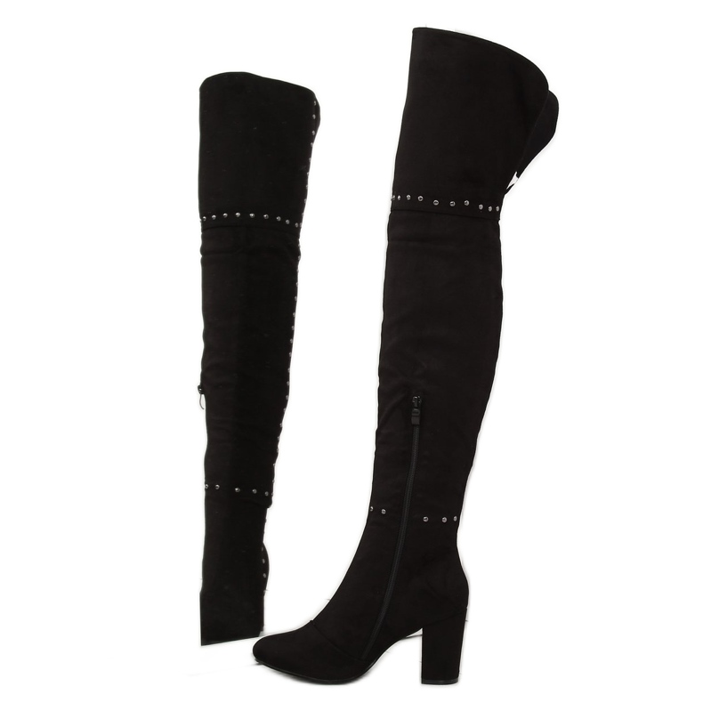 Crne čizme s visokim potpeticama 539-1 Crna 1