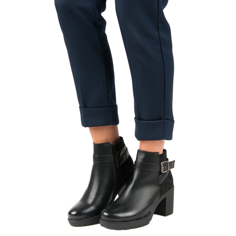 Anesia Paris Crne čizme na postu crno 1