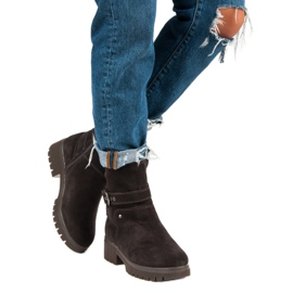 Tople kožne čizme smeđa 2