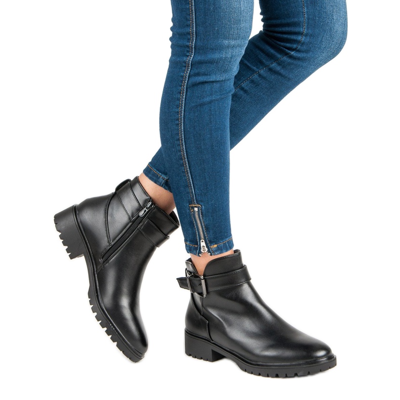 Vices Niske čizme s kopčom crno 1