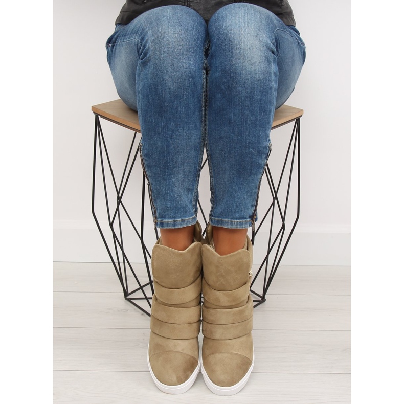 Ženske bež tenisice H6507 Camel 2