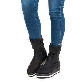 Primavera Crne čizme na klin crno 1