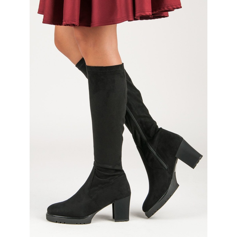 Crne čizme od antilopa crno 1