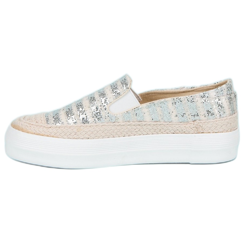J. Star Srebrne espadrile siva 1