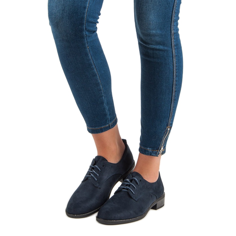 Marquiz Tamnoplave cipele na vezanje plava 1