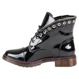 Lucky Shoes Lakirani radnici crno 1